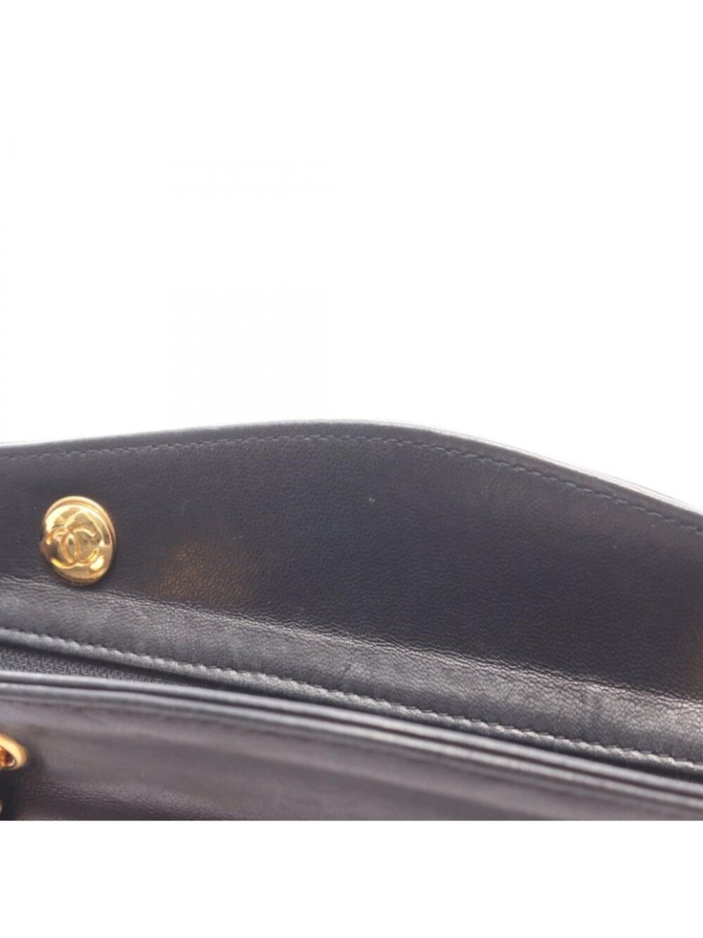 Chanel Handbag Quilted Black Lambskin Chain Bag - Picture 6 of 14